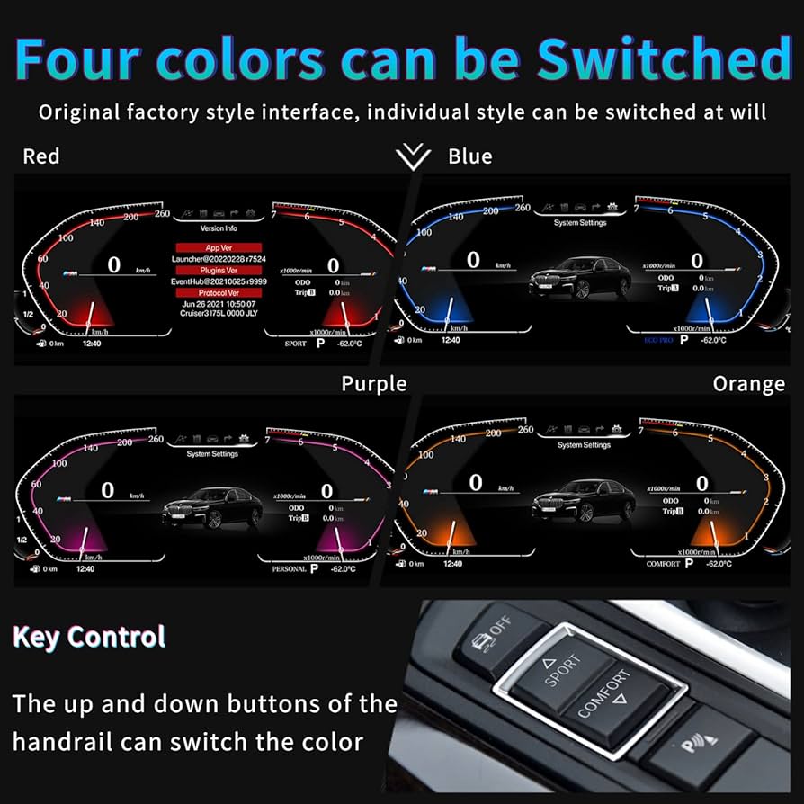 Amazon.com: Car LCD Screen Meter Multimedia Cockpit Digital